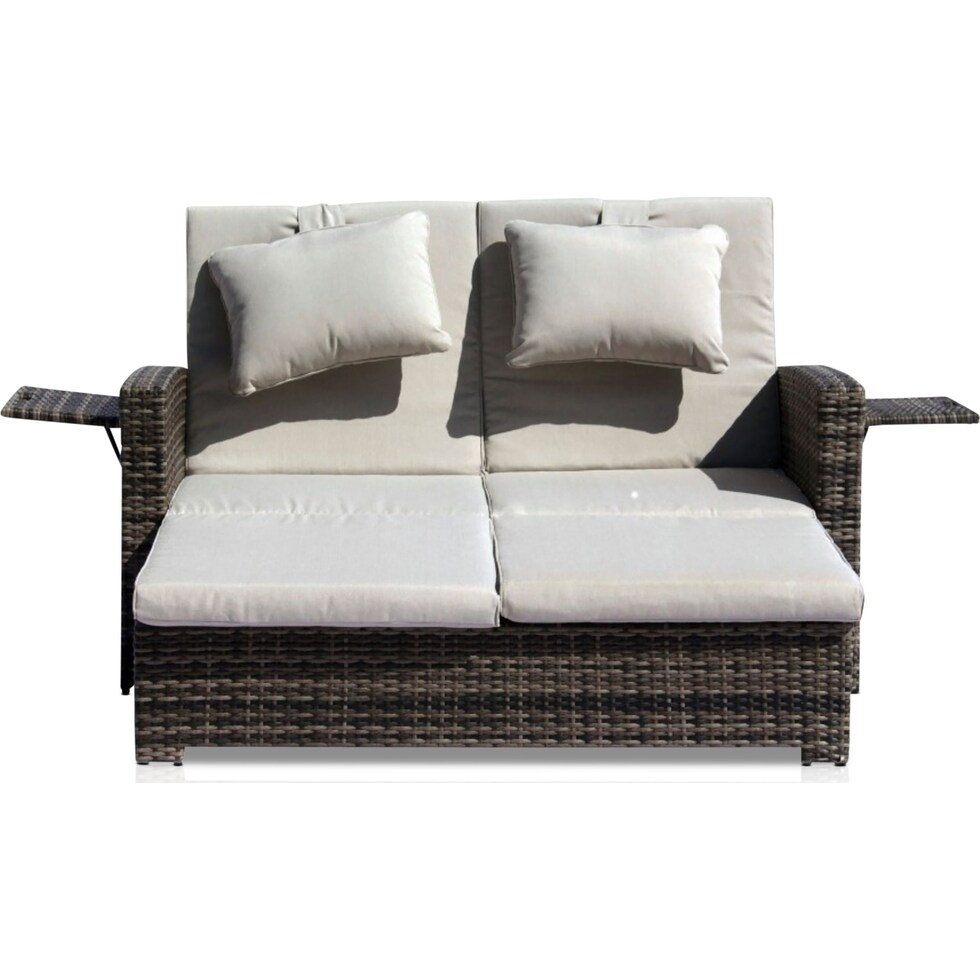 northport gray outdoor loveseat   