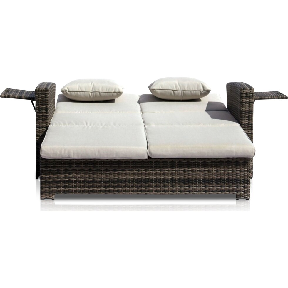 northport gray outdoor loveseat   