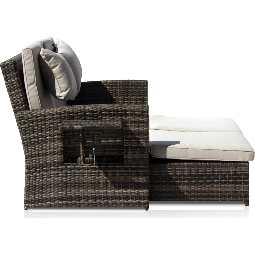 northport gray outdoor loveseat   