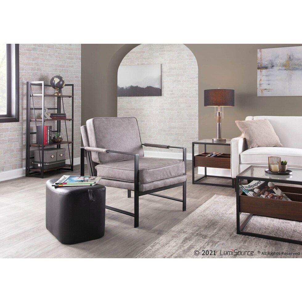 nottingham gray accent chair   