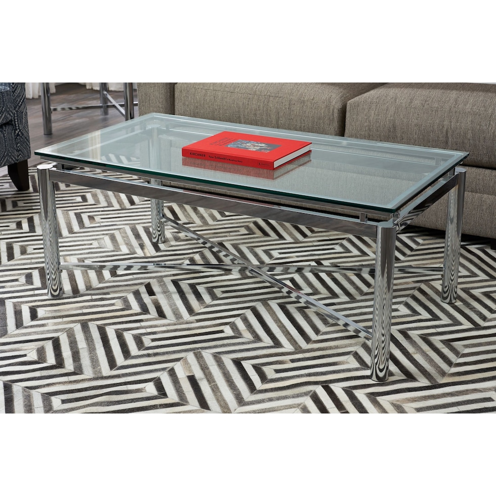 nova silver coffee table   