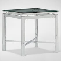 nova silver end table   