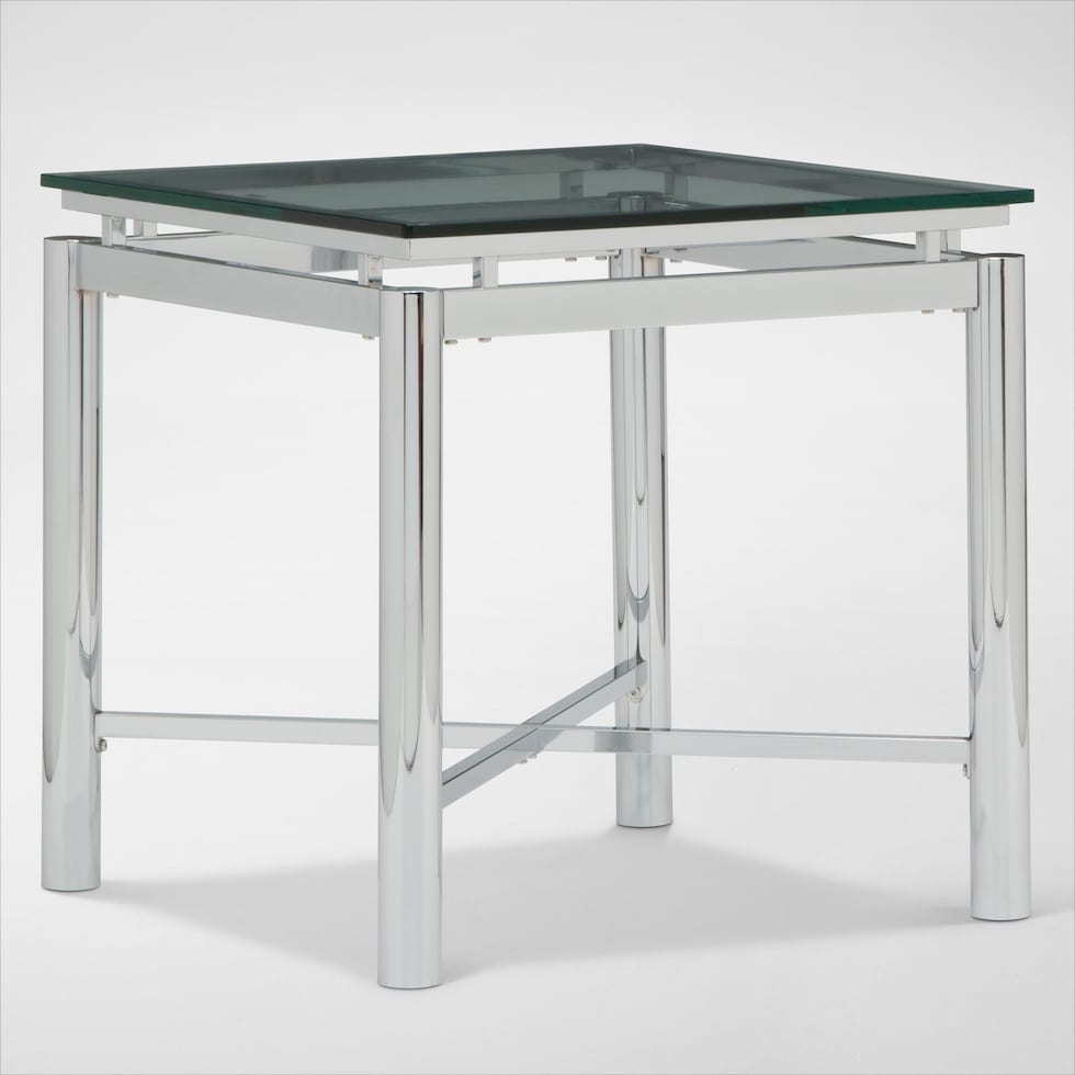 nova silver end table   
