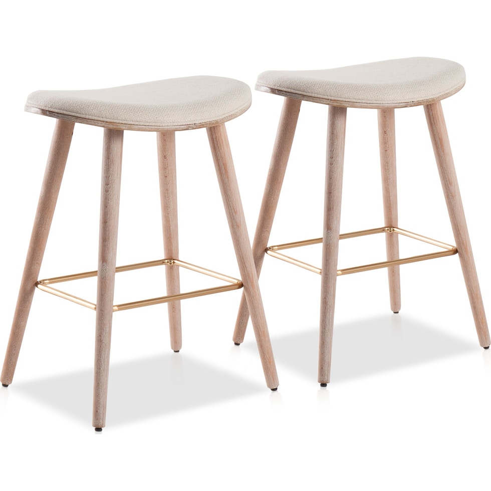 novak white counter height stool   