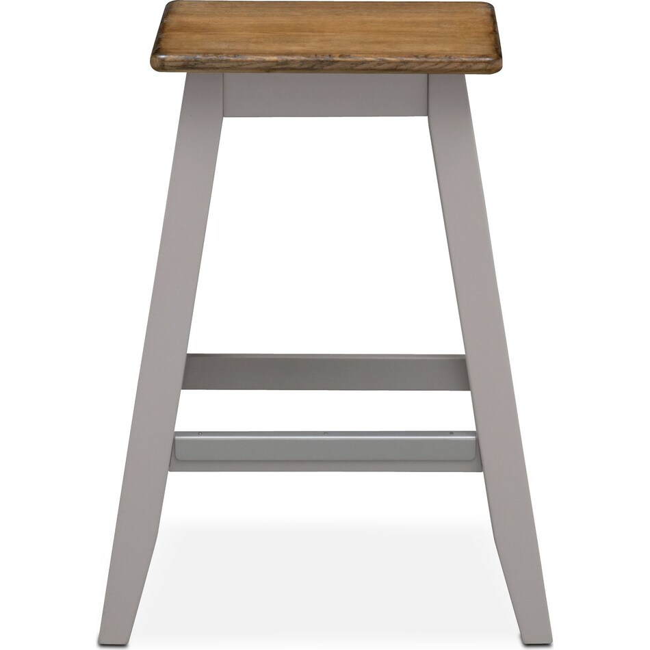 oak and gray counter height stool   