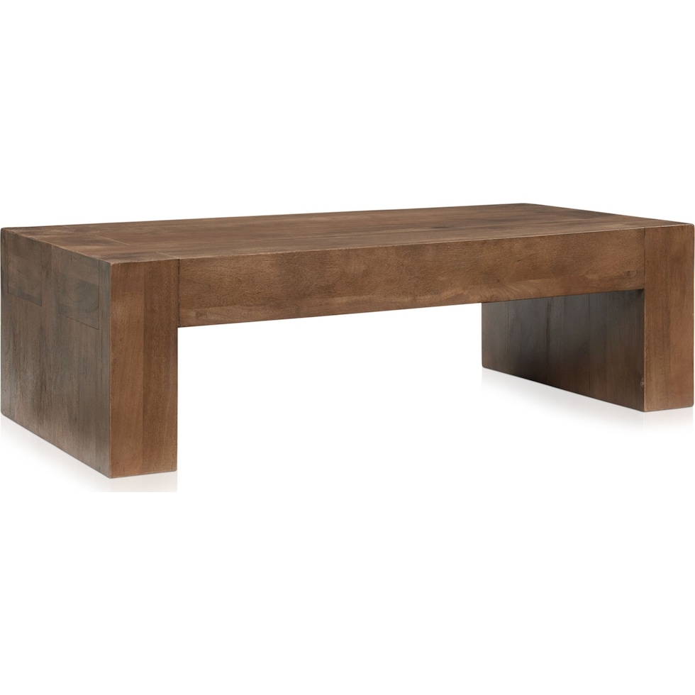 oak hill light brown coffee table   