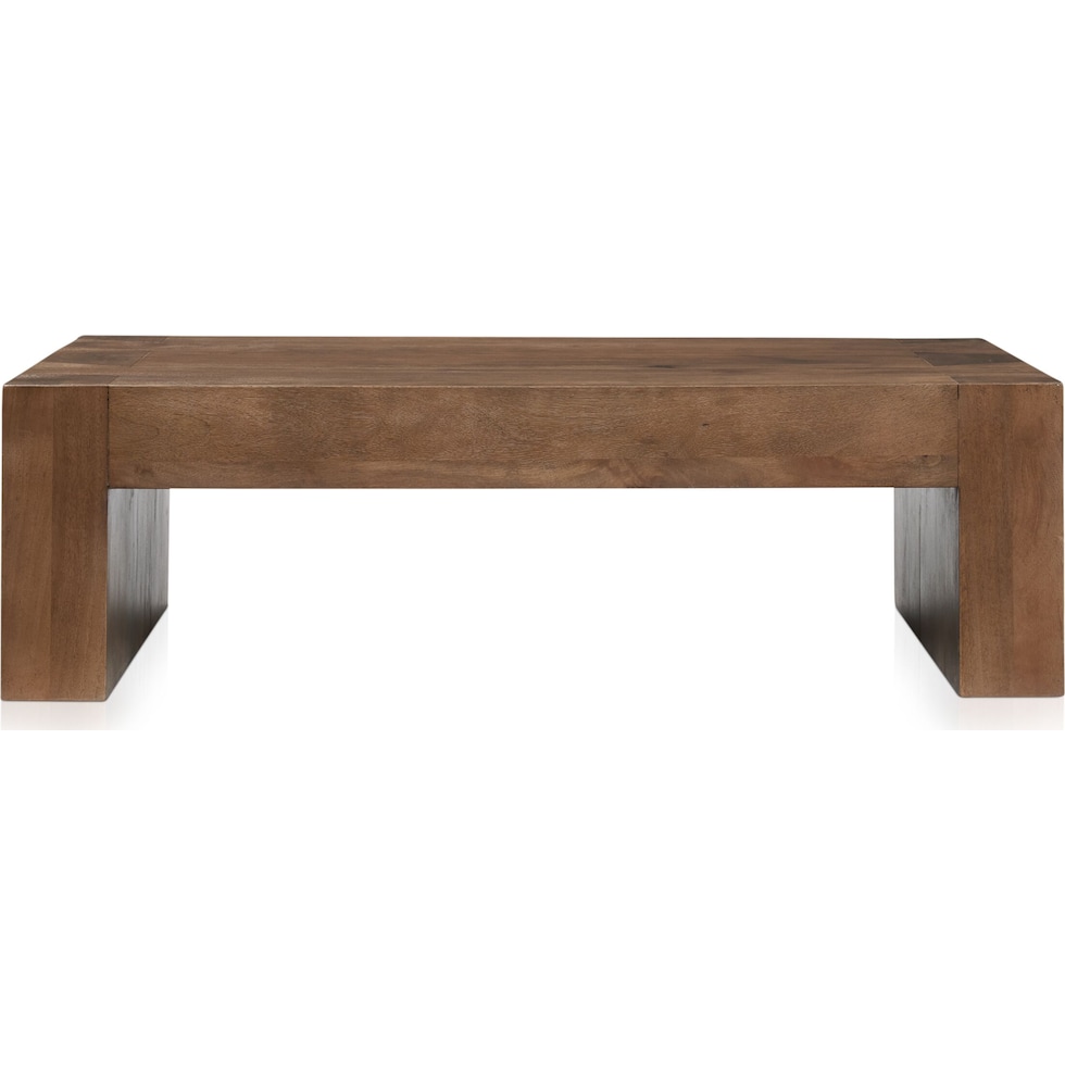 oak hill light brown coffee table   