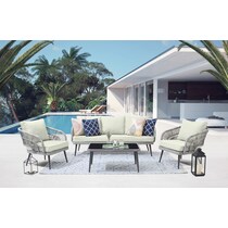 oakland gray cream outdoor sofa set   