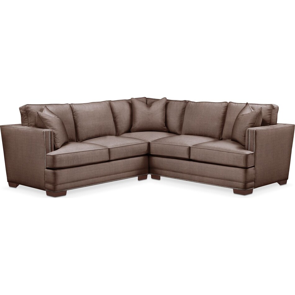 oakley iii java  pc sectional with left facing loveseat   