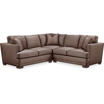 oakley iii java  pc sectional with left facing loveseat   