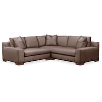 oakley iii java  pc sectional with left facing loveseat   