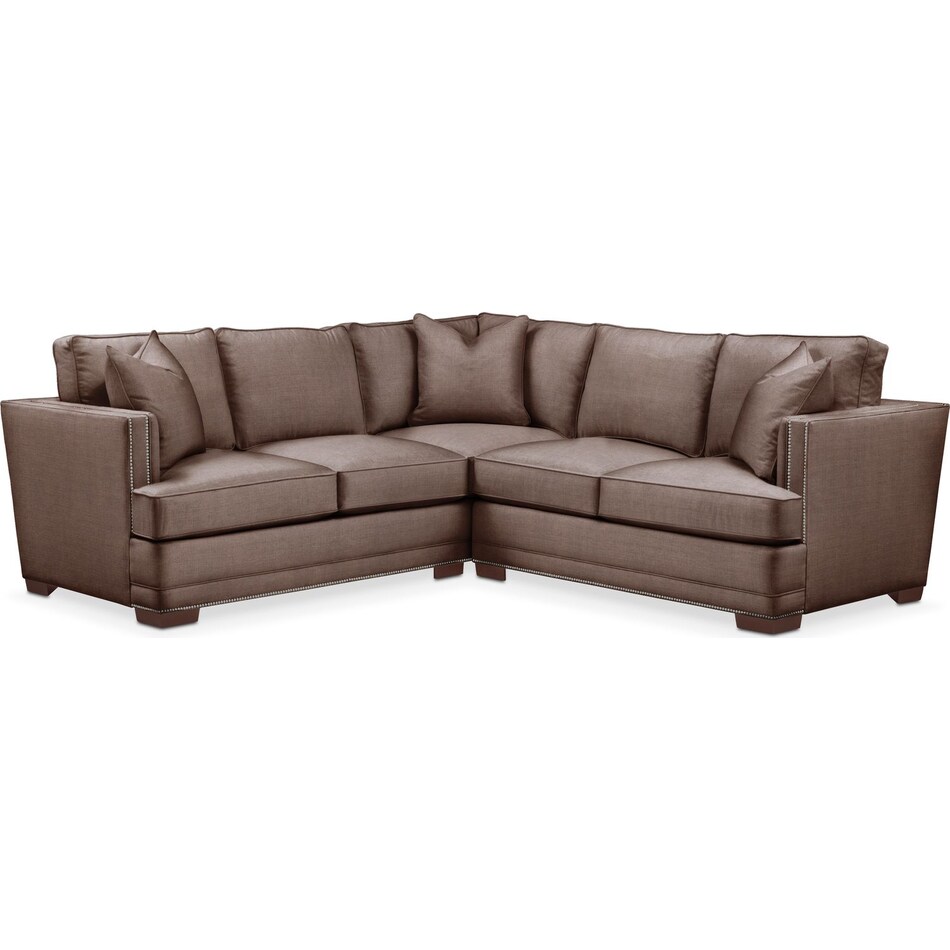 oakley iii java  pc sectional with right facing loveseat   