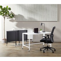 oaklie black desk   