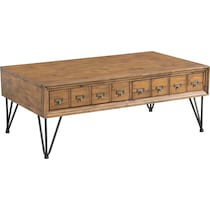 oaklynn light brown coffee table   