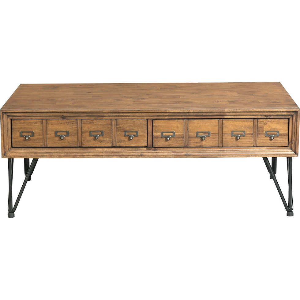 oaklynn light brown coffee table   