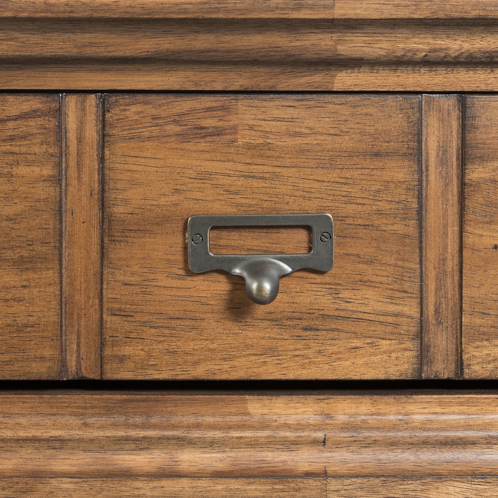 oaklynn light brown end table   