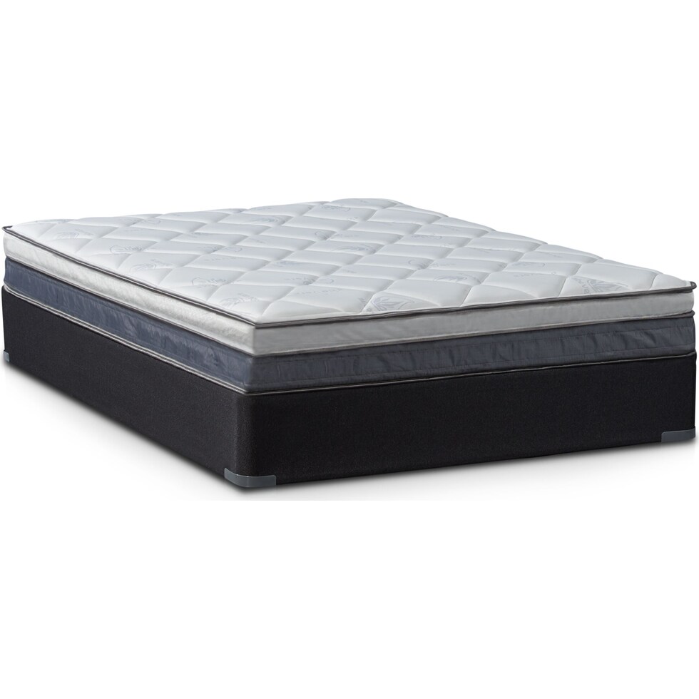 oasis plush white twin mattress foundation set   