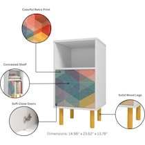 oberon multicolor nightstand   