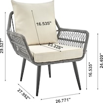 ocean city gray cream outdoor chair set   