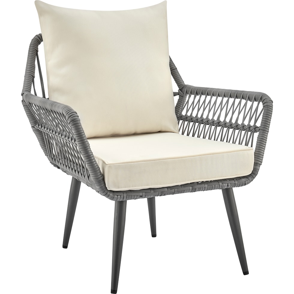 ocean city gray cream outdoor loveseat set   