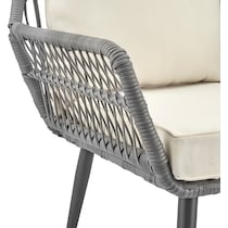 ocean city gray cream outdoor loveseat set   