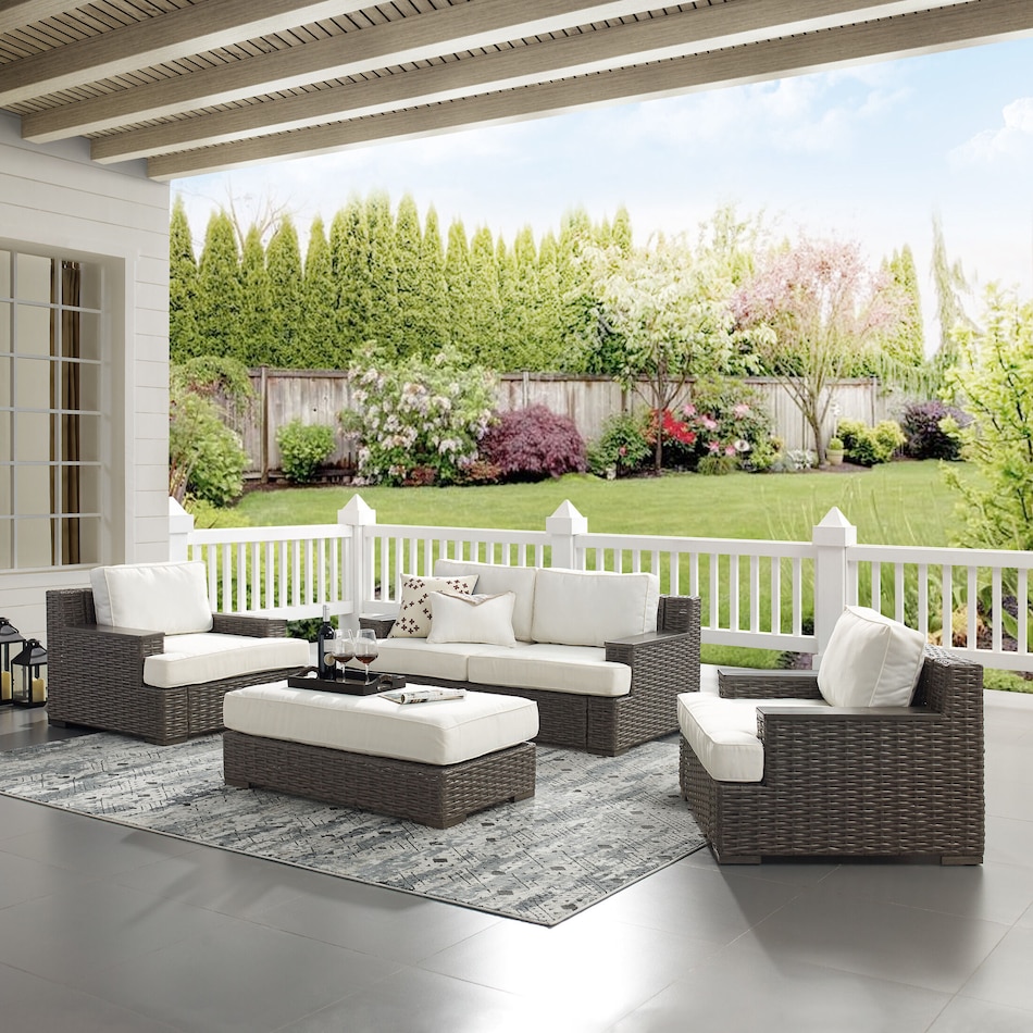 oceanside dark brown outdoor loveseat set   