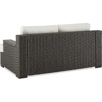 oceanside dark brown outdoor loveseat set   