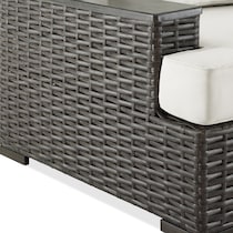 oceanside dark brown outdoor loveseat set   