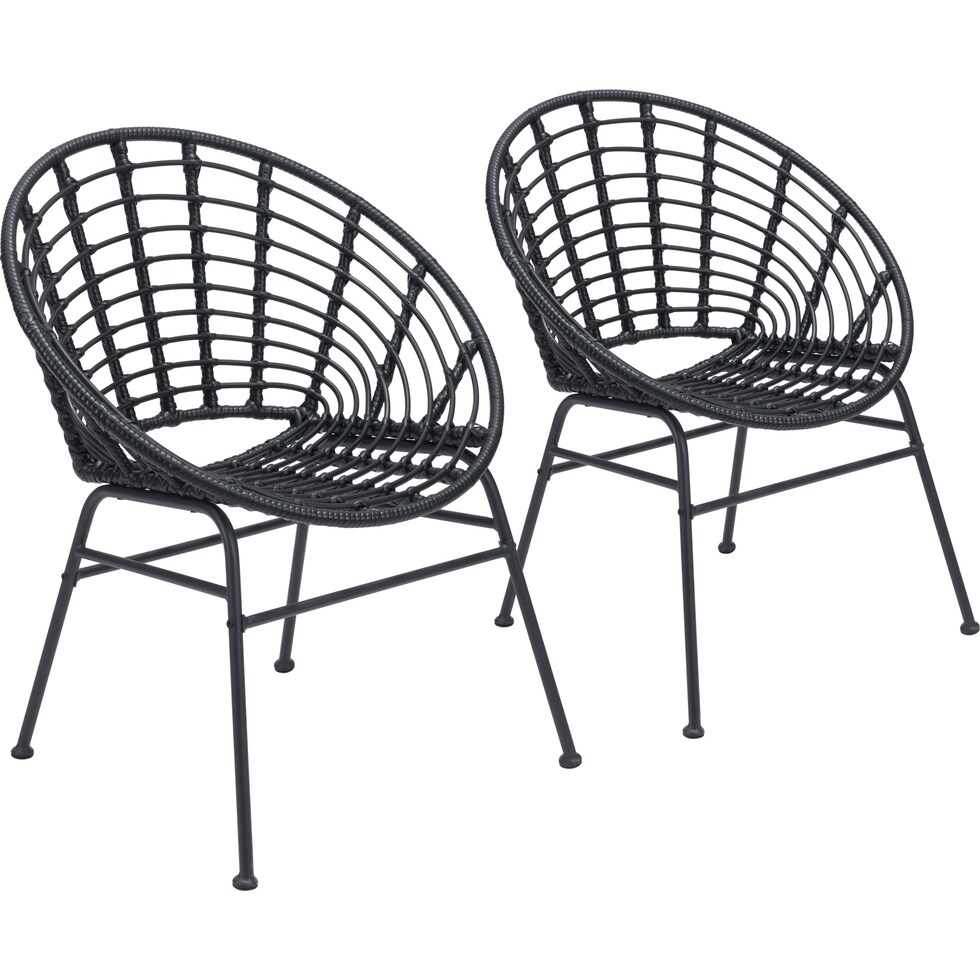 oceanview black outdoor chair   