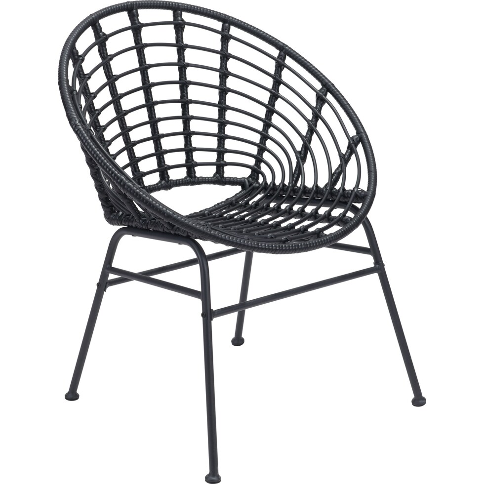 oceanview black outdoor chair   