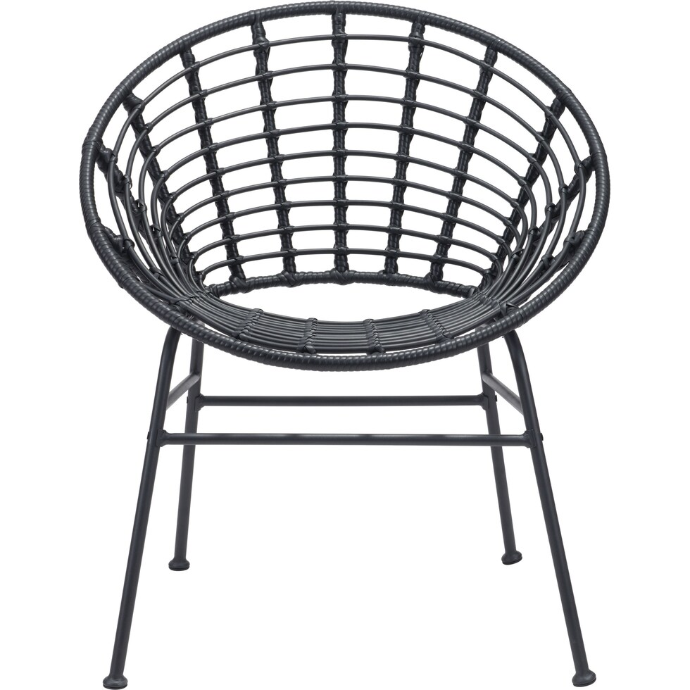 oceanview black outdoor chair   