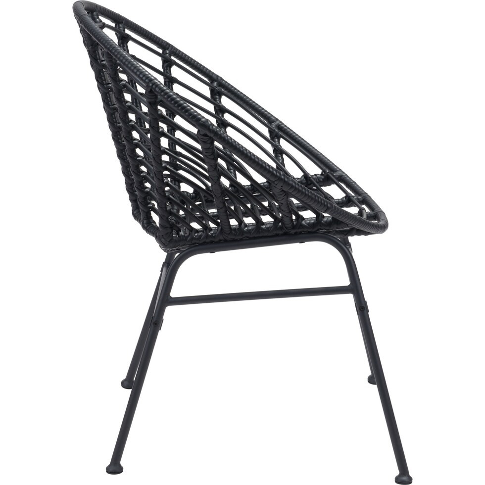 oceanview black outdoor chair   