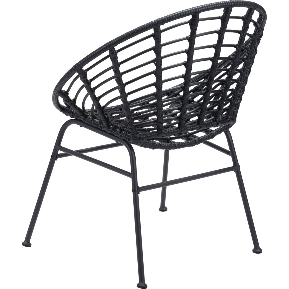 oceanview black outdoor chair   