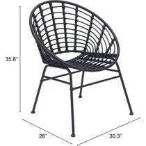 oceanview black outdoor chair   