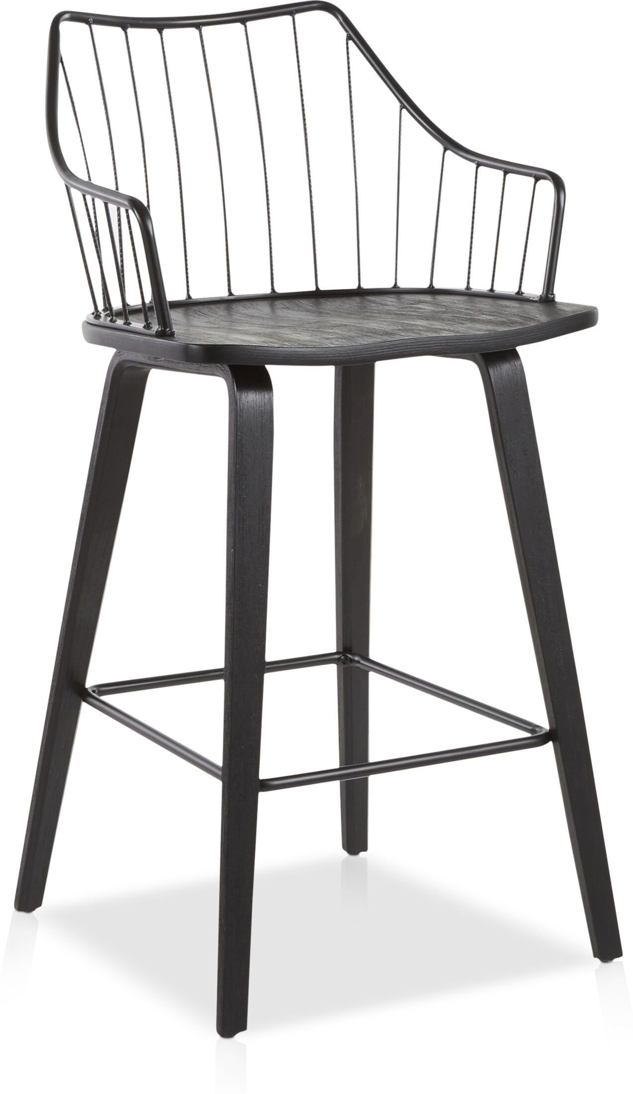 Black metal bar stools counter height hot sale