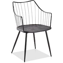 oden black dining chair   