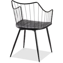 oden black dining chair   