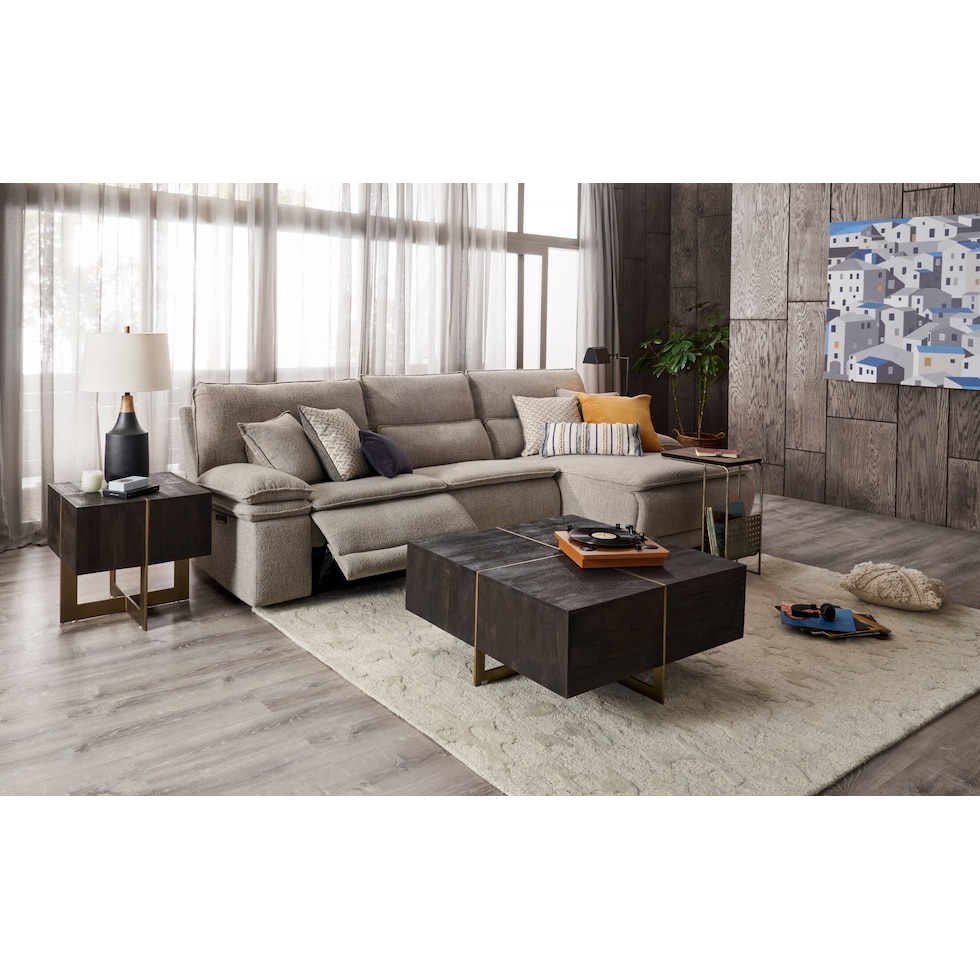 odessa dark brown coffee table   