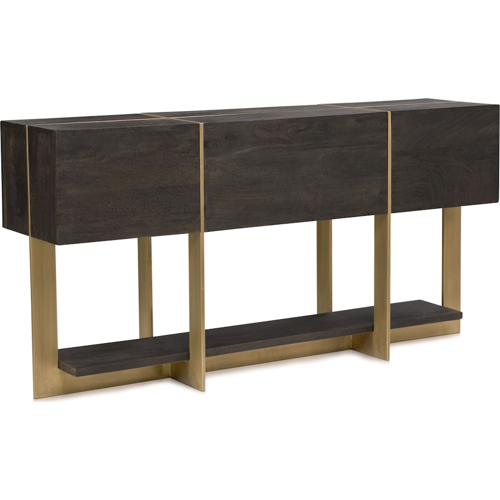 odessa dark brown console table   