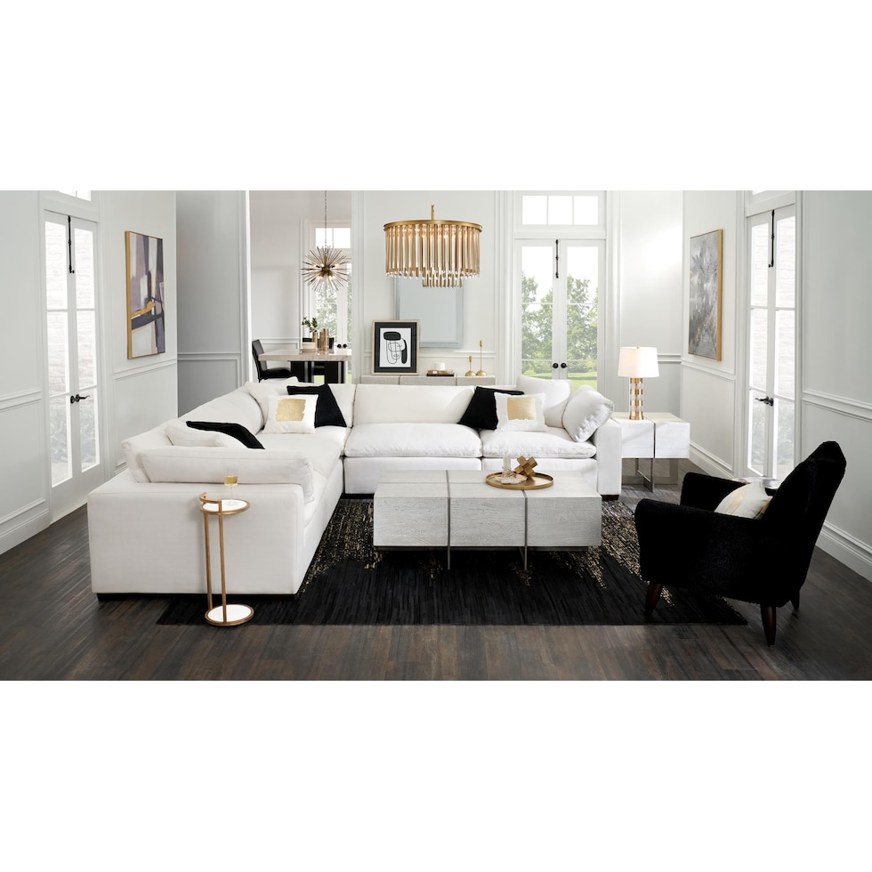 odessa white coffee table   