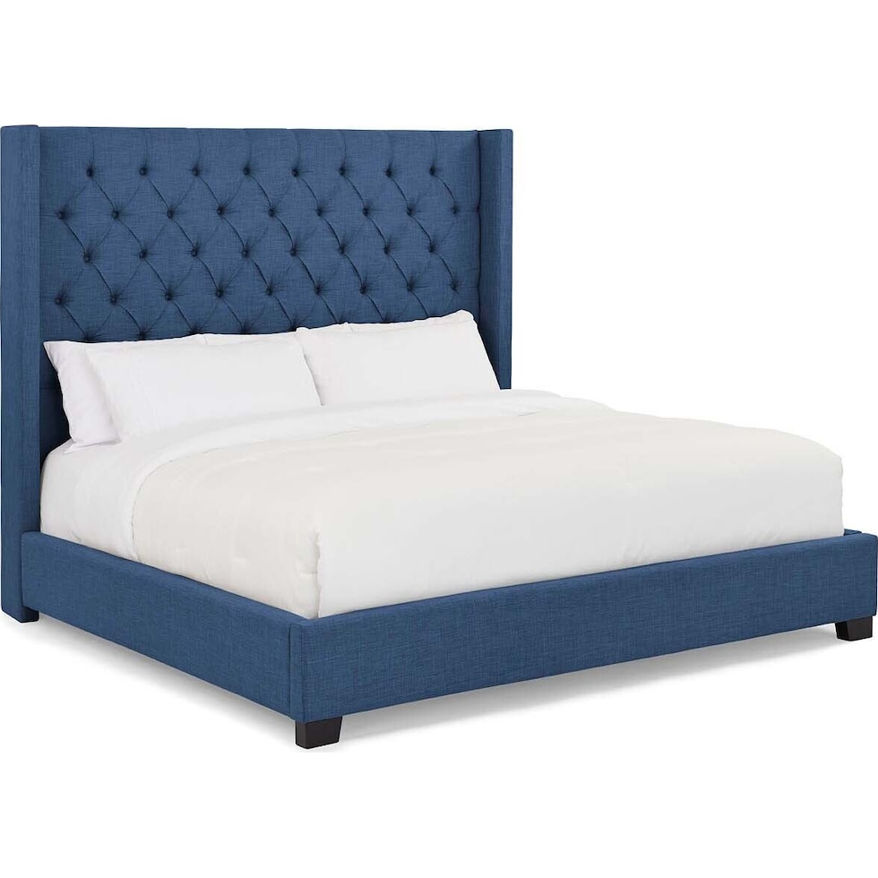 odette blue full bed   