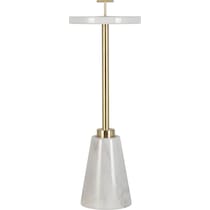 odette white accent table   