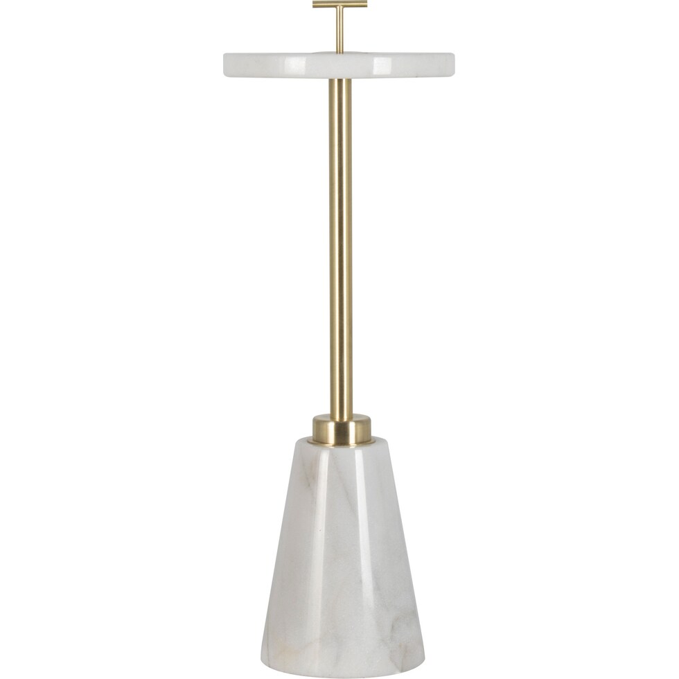 odette white accent table   