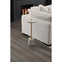 odette white accent table   