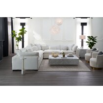 odette white accent table   