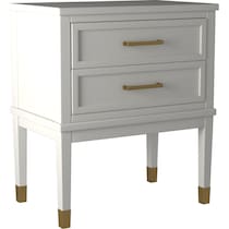 ohara white side table   