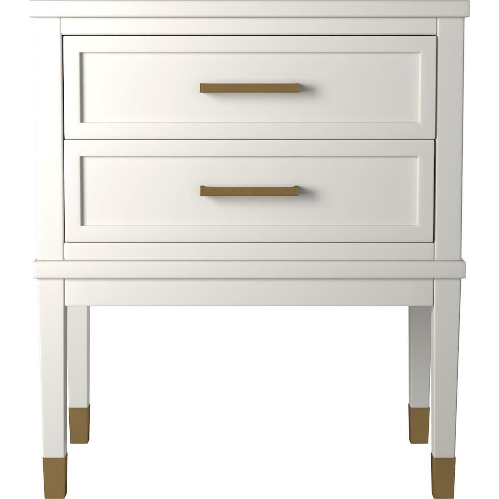 ohara white side table   