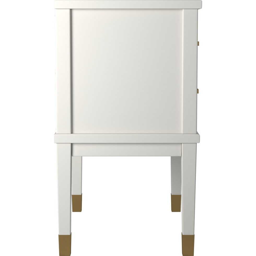 ohara white side table   