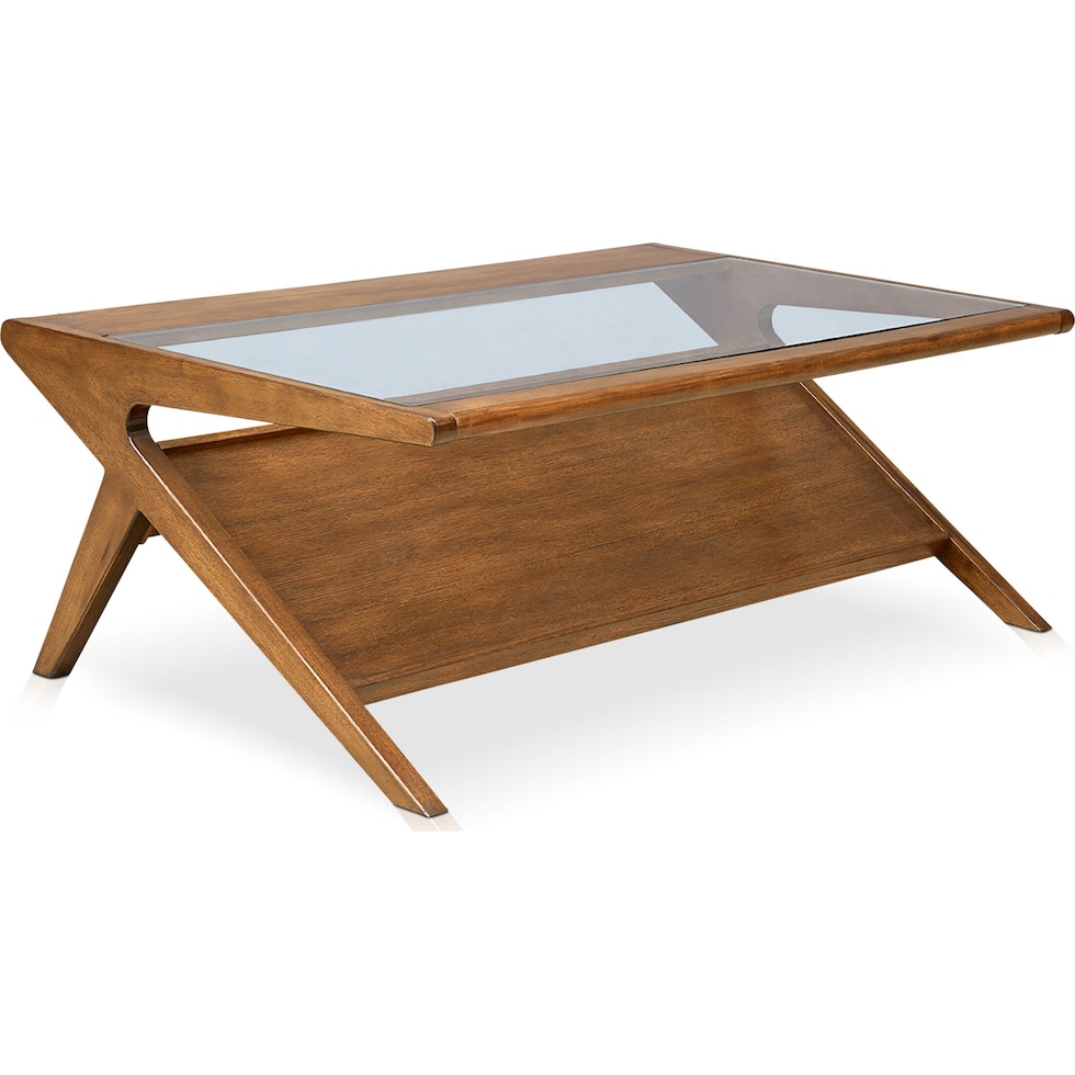 ojai light brown coffee table   