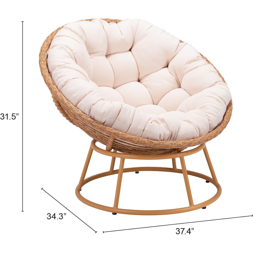 oklahoma tan cream outdoor chair   
